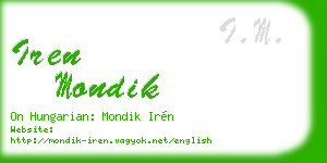iren mondik business card